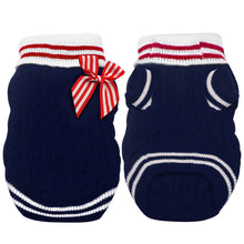 Load image into Gallery viewer, Knitted sweater with bowtie