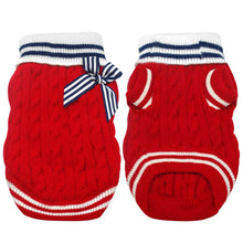 Load image into Gallery viewer, Knitted sweater with bowtie