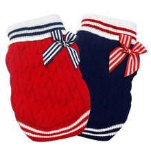 Load image into Gallery viewer, Knitted sweater with bowtie