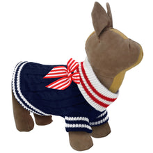 Load image into Gallery viewer, Knitted sweater with bowtie