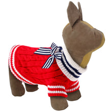 Load image into Gallery viewer, Knitted sweater with bowtie