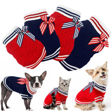 Load image into Gallery viewer, Knitted sweater with bowtie