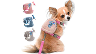 La Rue St 3-in1 harness with leash and storage pouch